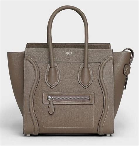 celine micro luggage souris|CELINE Micro luggage handbag in drummed calfskin souris.